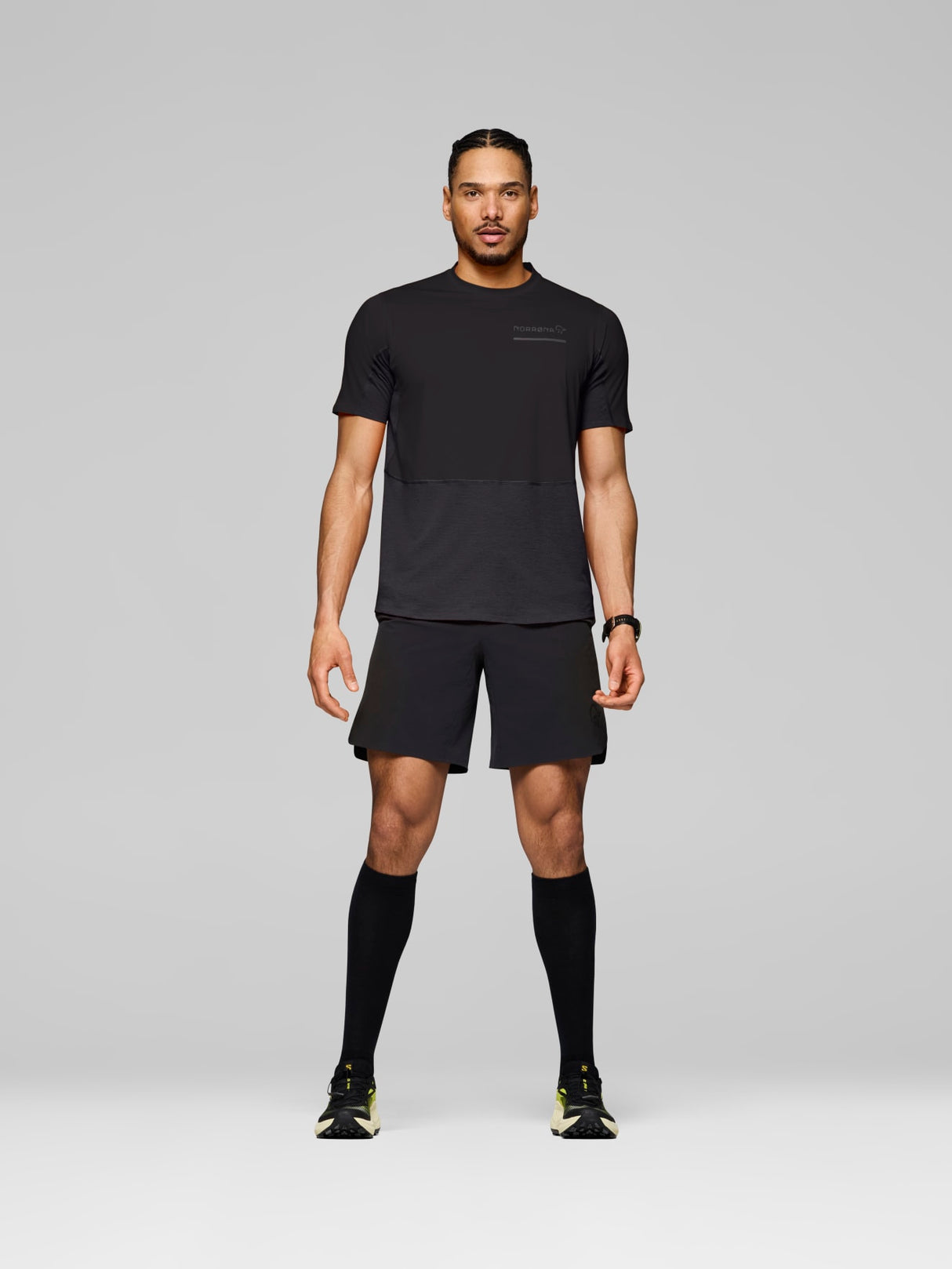Norrøna Senja Equaliser Lightweight T-Shirt (Men's) - Tee Shirt - Shirt - Caviar - Black