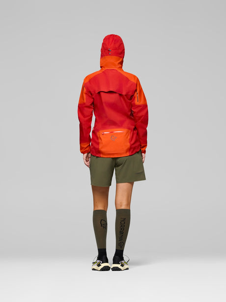 Norrøna Senja GORE-TEX Jacket (Women's) - Rain Jacket - Waterproof Jacket - Arednalin - Red - Orange