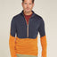 Icebreaker Merino Blend 200 Realfleece Descender LS Half Zip (Men's) - Graphite/Ray- Find Your Feet Australia Hobart Launceston Tasmania