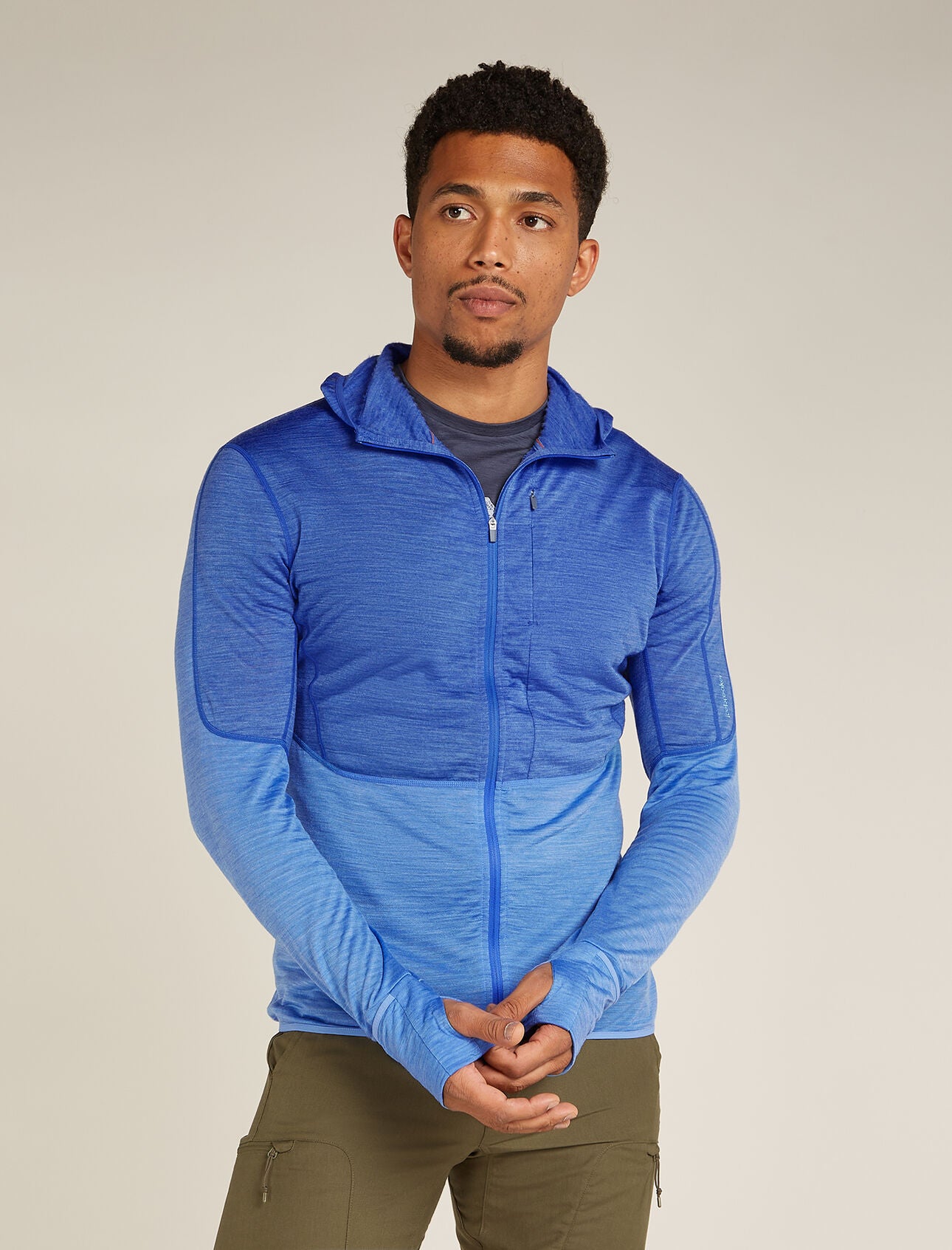 Icebreaker Merino Blend 200 Realfleece Descender LS Hoodie (Men's) - Brilliant/Baja - Find Your Feet Australia Hobart Launceston Tasmania