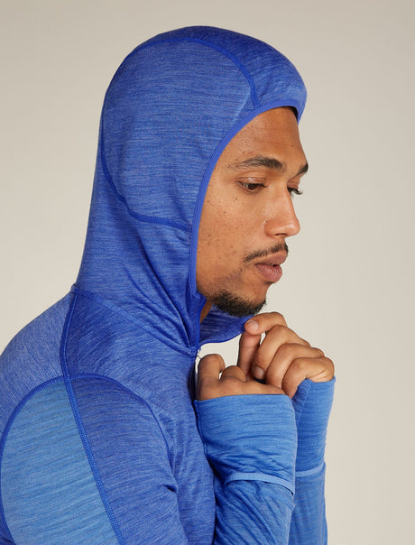 Icebreaker Merino Blend 200 Realfleece™ Descender Long Sleeve Zip Hoodie (Men's) Icebreaker