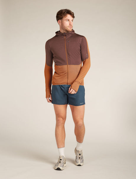 Icebreaker Merino Blend 200 Realfleece™ Descender Long Sleeve Zip Hoodie (Men's) Icebreaker