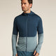 Icebreaker Merino Blend 200 Realfleece™ Descender Long Sleeve Zip Hoodie (Men's) Icebreaker