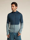 Icebreaker Merino Blend 200 Realfleece™ Descender Long Sleeve Zip Hoodie (Men's) Icebreaker