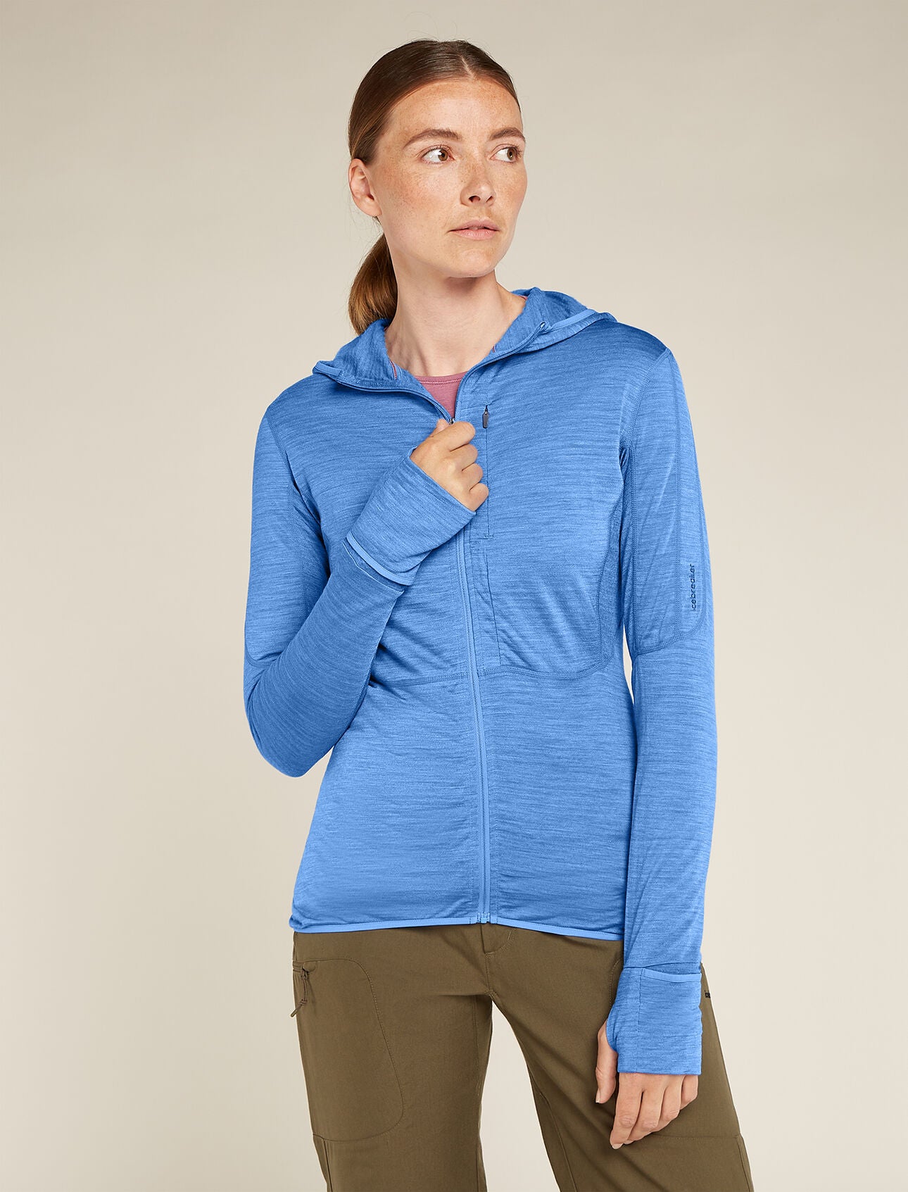 Icebreaker Merino Blend 200 Realfleece™ Descender LS Zip Hoodie (Women's) - Baja - Find Your Feet Australia Hobart Launceston Tasmania