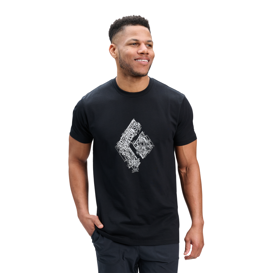 Black Diamond Engineered Diamond Short Sleeve Tee (Men's) - Black