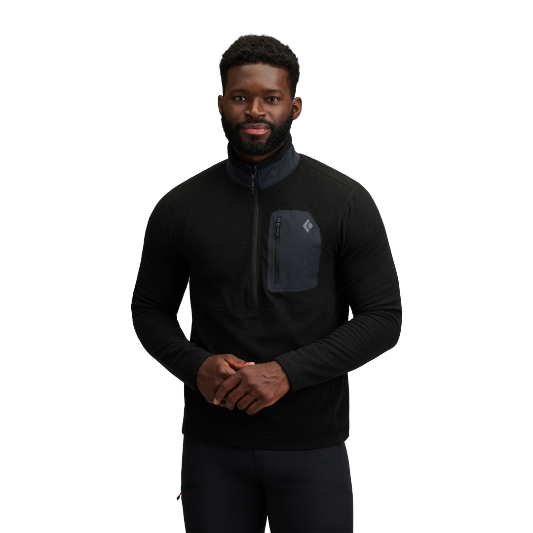 Black Diamond Rift Half-Zip Fleece Jacket (Men's) - Black