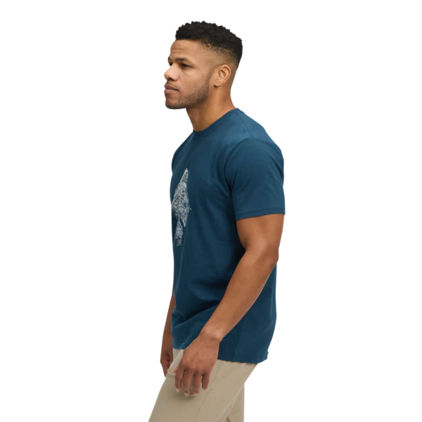 Black Diamond Engineered Diamond Short Sleeve Tee (Men's). - Indigo Blue