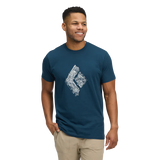 Black Diamond Engineered Diamond Short Sleeve Tee (Men's). - Indigo Blue