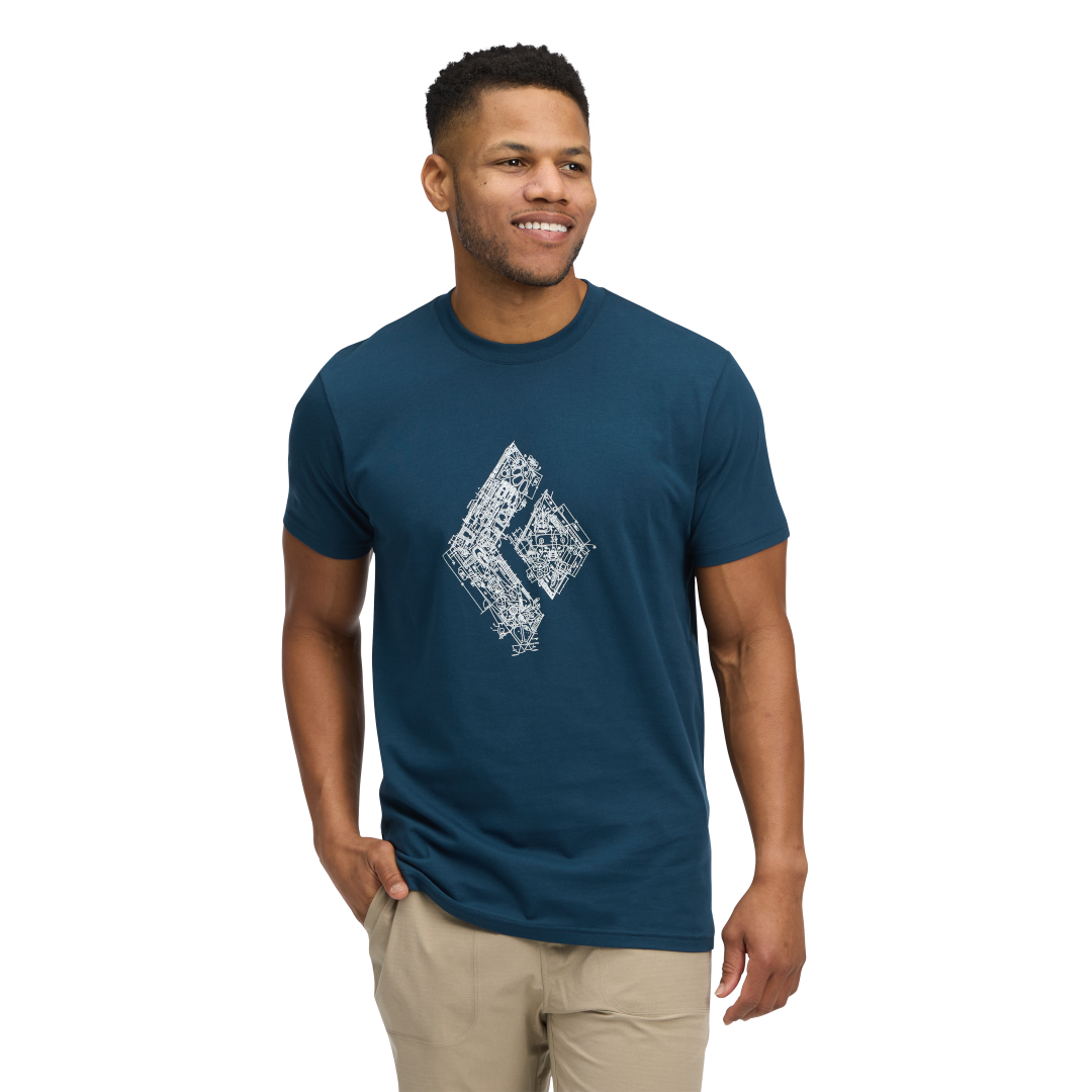 Black Diamond Engineered Diamond Short Sleeve Tee (Men's) - Indigo
