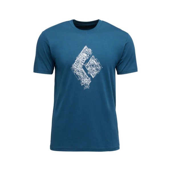 Black Diamond Engineered Diamond Short Sleeve Tee (Men's). - Indigo Blue