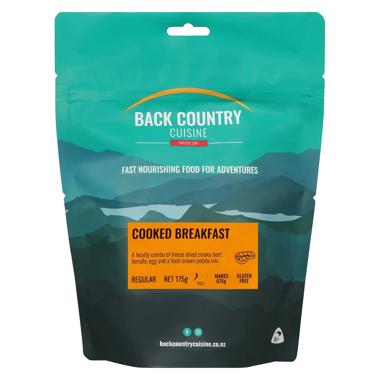 Back Country Cuisine Breakfasts - Cooked Breakfast - Regular - Find Your Feet Australia Hobart Launceston Tasmania