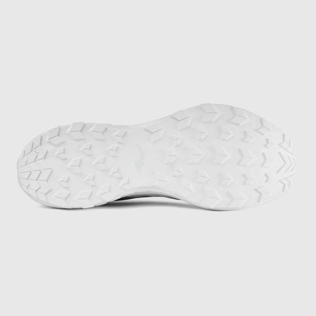Close-up of a white athletic shoe sole on a light gray background - Tarkine Bandicoot Shoes (Women's) - Whiteout