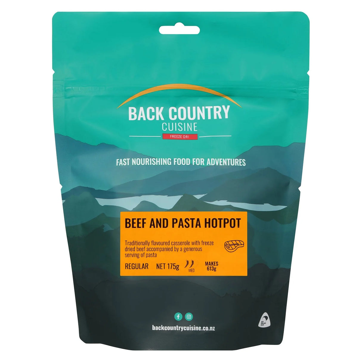 Back Country Cuisine Meals - Regular - Beef And Pasta Hotpot - Find Your Feet Australia Hobart Launceston Tasmania