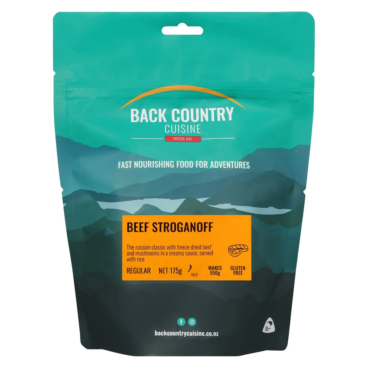Back Country Cuisine Meals - Regular - Beef Stroganoff - Find Your Feet Australia Hobart Launceston Tasmania