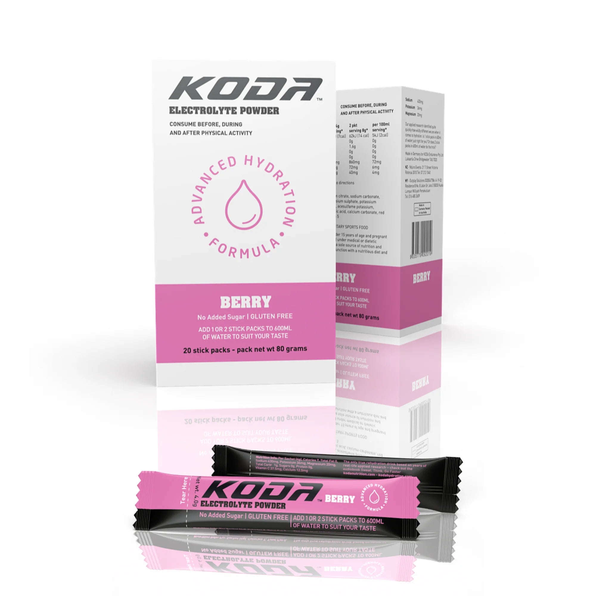 Koda Electrolyte Powder (20 Stick Pack) - Find Your Feet Australia Hobart Launceston Tasmania