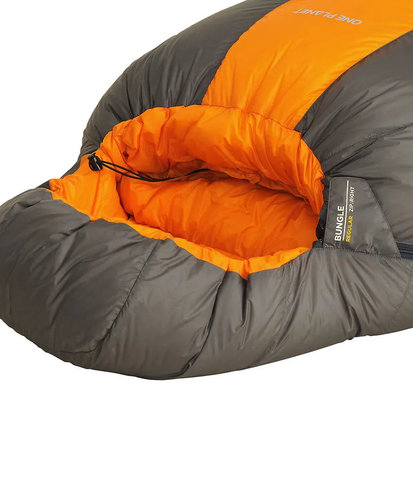One Planet Bungle - -15 °C - -17 °C - Grey/Mango/Storm Foot - Find Your Feet Australia Hobart Launceston Tasmania