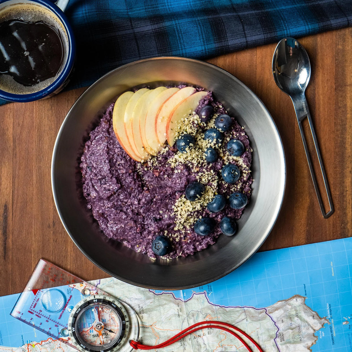 Campers Pantry Breakfast Meals - Porridge with Apple Blueberries & Hemp Hearts (145g) - Find Your Feet Australia Hobart Launceston Tasmania