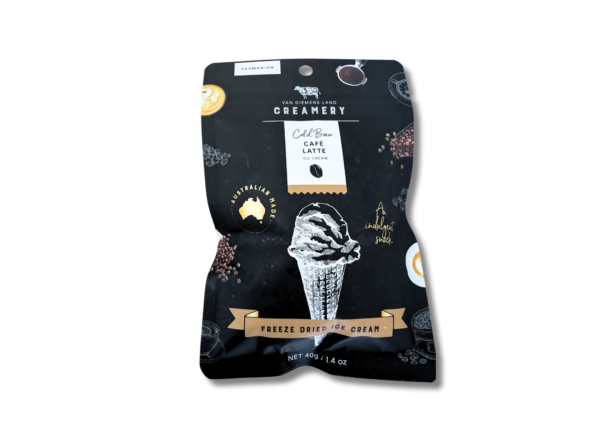 Van Diemens Land Creamery Freeze Dried Ice Cream - Cafe Latte - Café Latte