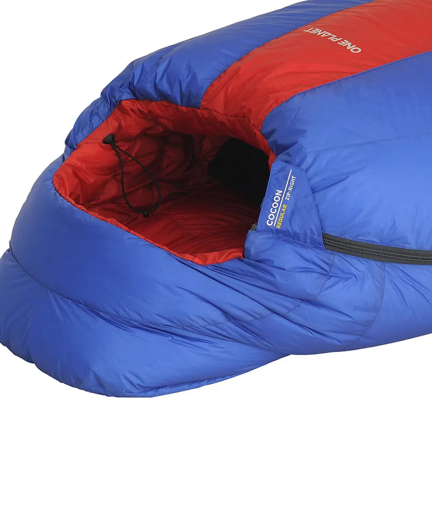 One Planet Cocoon - -11°C - Blue/Red/Storm Foot - Find Your Feet Australia Hobart Launceston Tasmania
