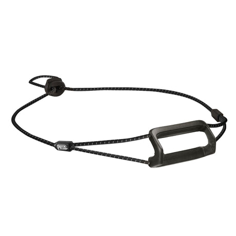 Black leash with handle on a white background - Petzl Bindi Headband