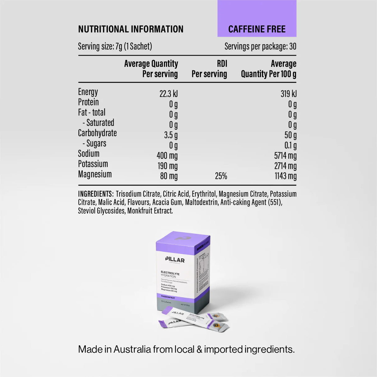 Pillar Performance Electrolyte Hydration - Passionfruit
