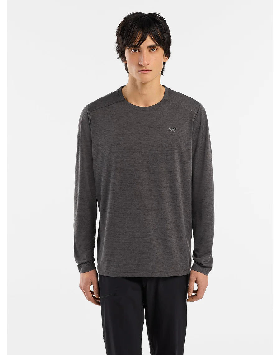 Arcteryx Cormac Crew Neck Shirt LS (Men's) - Black Heather - Find Your Feet Australia Hobart Launceston Tasmania