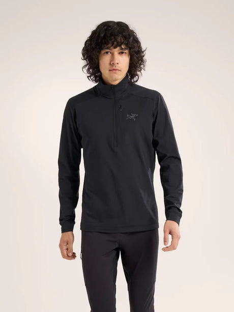 Arc'teryx Rho LT Zip Neck (Men's) - Black - Find Your Feet Australia Hobart Launceston Tasmania