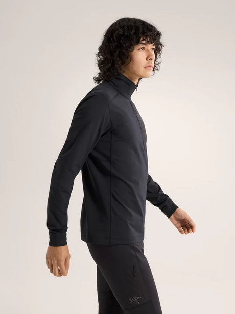 Arc'teryx Rho LT Zip Neck (Men's) - Black - Find Your Feet Australia Hobart Launceston Tasmania