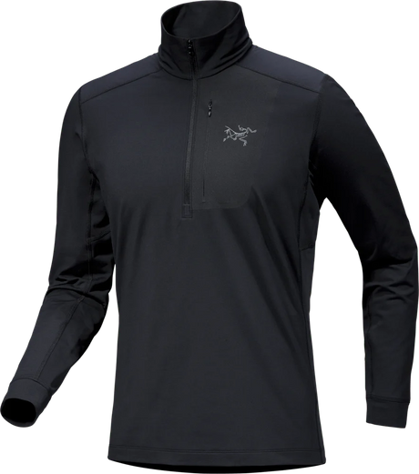 Arc'teryx Rho LT Zip Neck (Men's) - Black - Find Your Feet Australia Hobart Launceston Tasmania