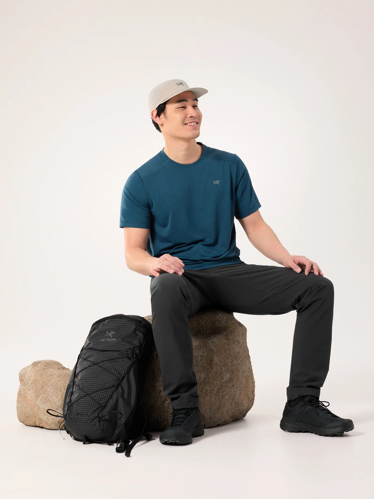 Arc'teryx Cormac Crew Neck Shirt Short Sleeve (Men's) - Nightscape Heather