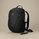 A black Arc'teryx backpack with a small gold logo on the front, shown on a neutral beige background. - Arc'teryx Mantis 26L Backpack - Black