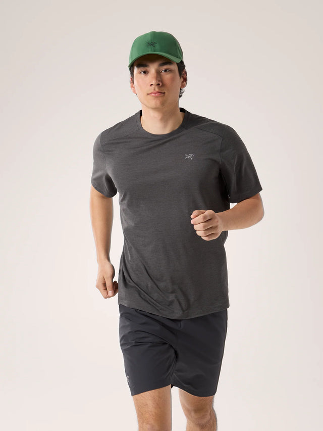 Arc'teryx Cormac Crew Neck Shirt SS (Men's) - Black Heather - Find Your Feet Australia Hobart Launceston Tasmania