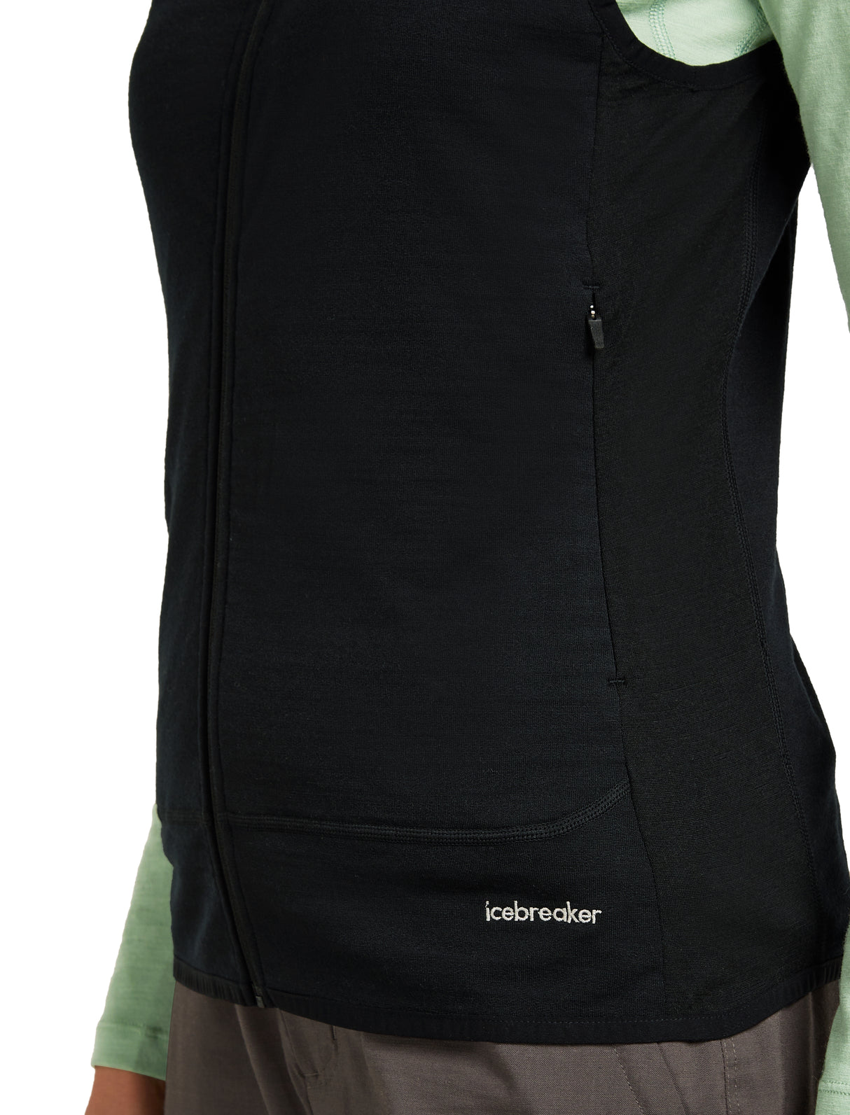 Icebreaker Merino Blend 300 RealFleece™ Descender Vest (Women's) - Black - Find Your Feet Australia Hobart Launceston Tasmania