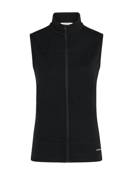 Icebreaker Merino Blend 300 RealFleece™ Descender Vest (Women's) - Black - Find Your Feet Australia Hobart Launceston Tasmania