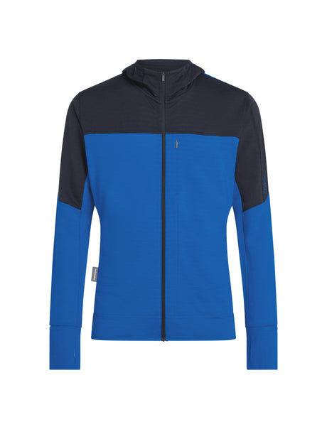  - Icebreaker Merino Blend 300 RealFleece™ Descender Long Sleeve Zip Hoodie (Men's) - 
Lazurite/Midnight Navy