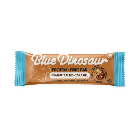 Blue Dinosaur Protein + Fibre Bar - Peanut Salted Caramel