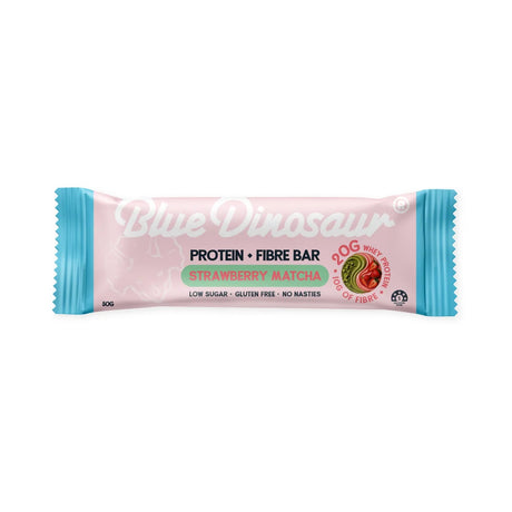 Blue Dinosaur Protein + Fibre Bar - Strawberry Matcha