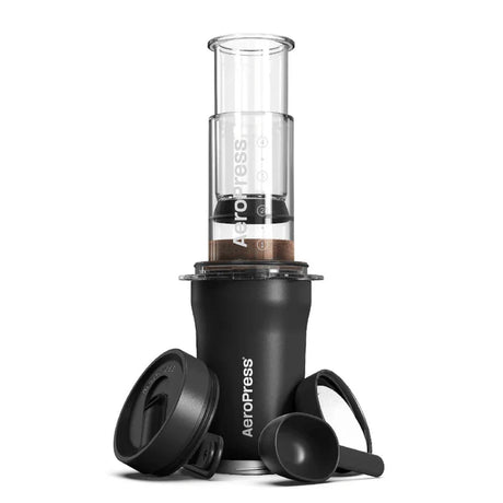 AeroPress Coffee Maker - Go Plus - Black