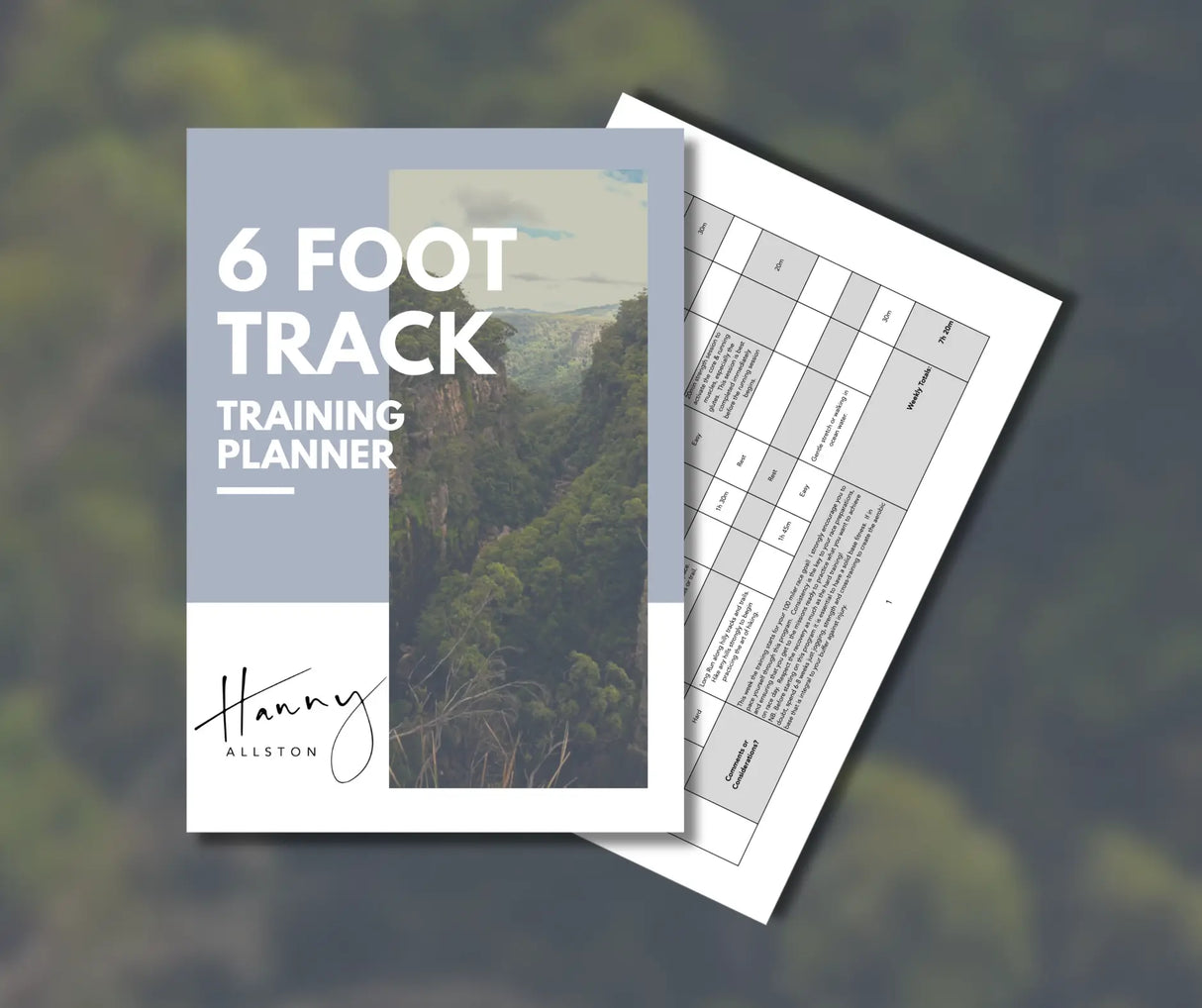 Hanny Allston: 6 Foot Track Training Planner Hanny Allston