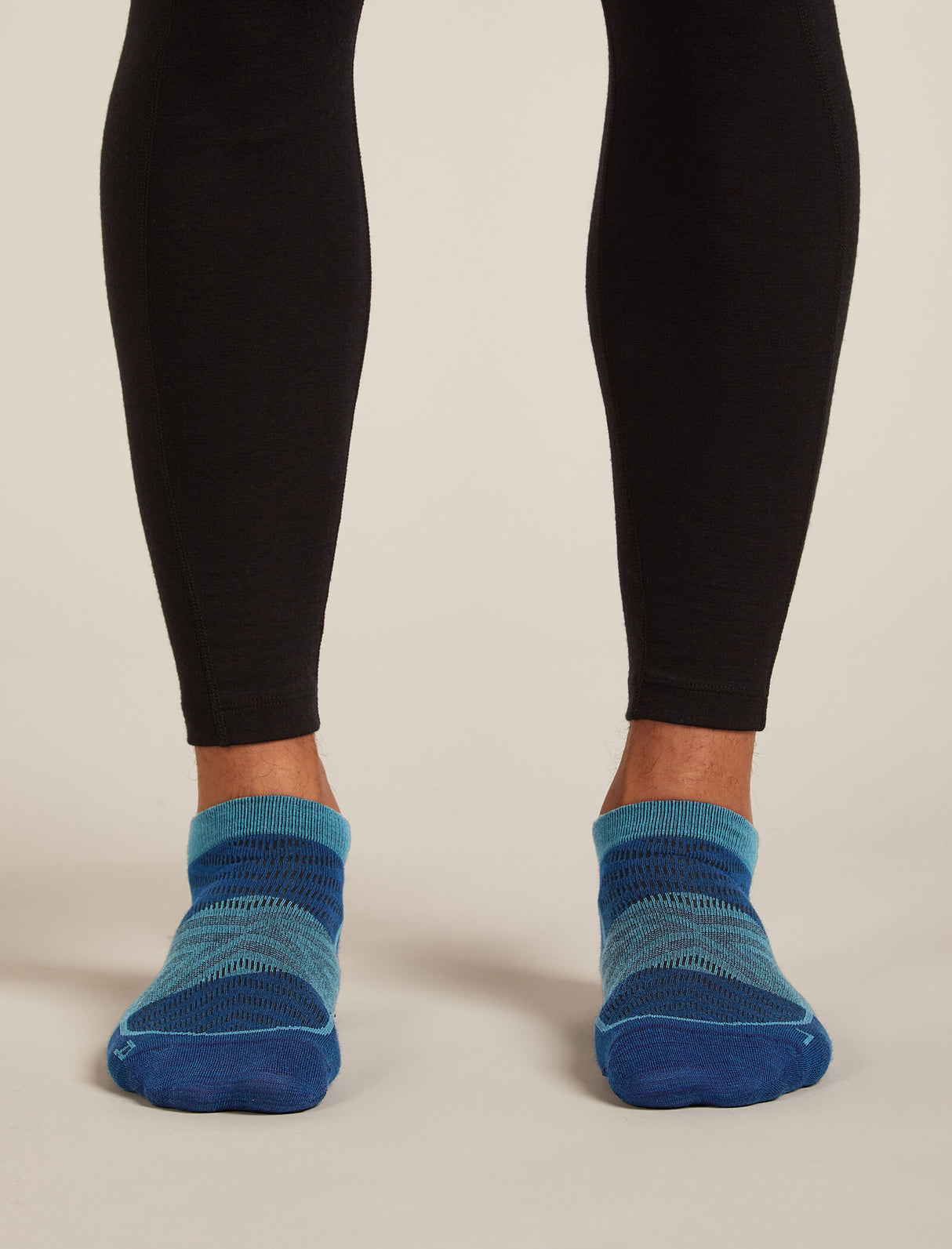 Icebreaker Merino Run+ Ultralight Micro Socks (Men's) - Atlantis/Topaz - Find Your Feet Australia Hobart Launceston Tasmania