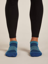 Icebreaker Merino Run+ Ultralight Micro Socks (Men's) - Atlantis/Topaz - Find Your Feet Australia Hobart Launceston Tasmania