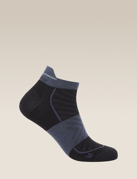 Icebreaker Merino Run+ Ultralight Micro Socks (Men's) - Black/Graphite - Find Your Feet Australia Hobart Launceston Tasmania