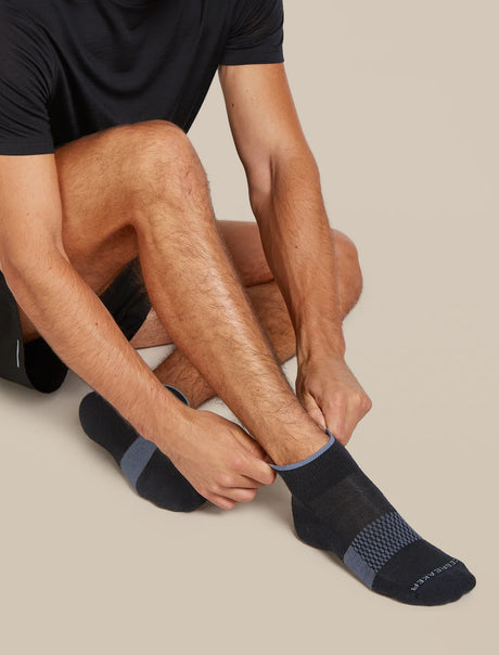 Icebreaker Merino Run+ Ultralight Mini Socks (Men's) - Black/Graphite
