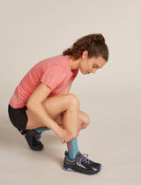 Icebreaker Merino Run+ Ultralight Crew Socks (Women's) - Topaz/Summit - Find Your Feet Australia Hobart Launceston Tasmania