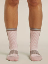 Icebreaker Merino Run+ Ultralight Crew Socks (Women's) - Pink Quartz/Porcini