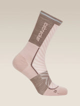 Icebreaker Merino Run+ Ultralight Crew Socks (Women's) - Pink Quartz/Porcini