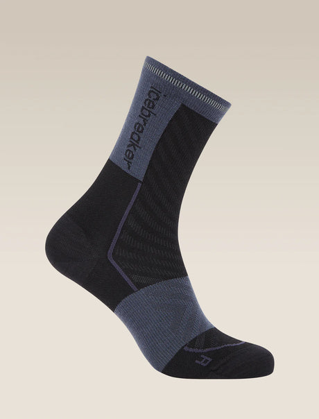 Icebreaker Merino Run+ Ultralight Crew Socks (Women's) - Black/Graphite