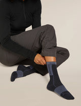 Icebreaker Merino Run+ Ultralight Crew Socks (Women's) - Black/Graphite