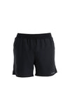 Black athletic shorts with an elastic waistband, shown against a plain white background. - Icebreaker Merino Blend 125 ZoneKnit Speed 6" Shorts (Men's) - Black
